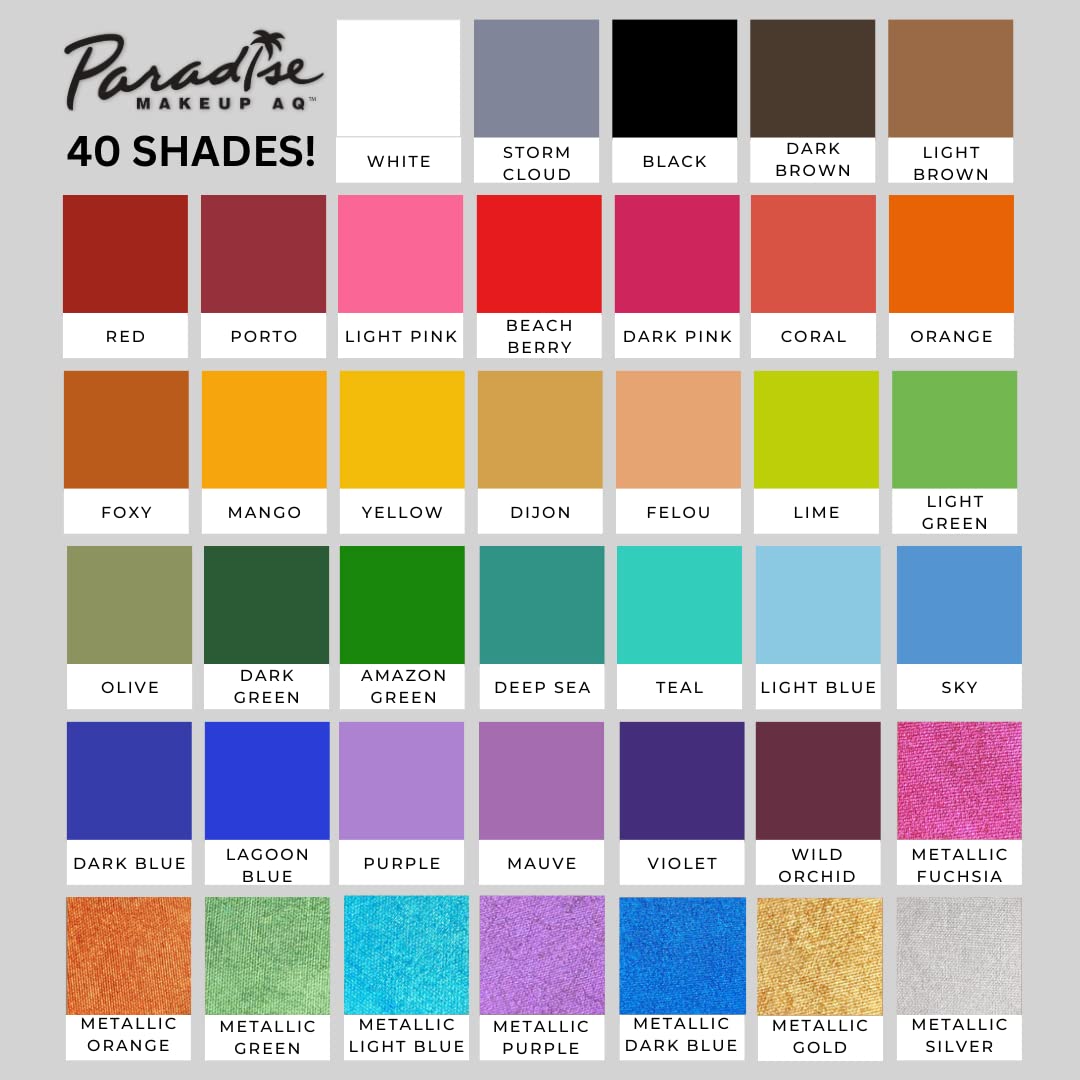Mehron Makeup Paradise Makeup AQ Face & Body Paint (1.4 oz) (Brillant Fushia Fuchsia)